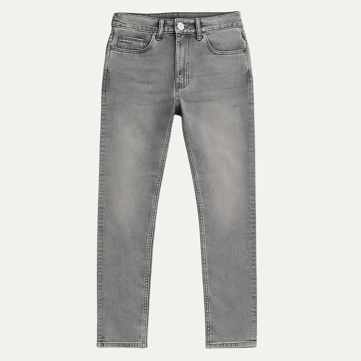 Slim fit klassiska jeans i denim Milano, garanterad elegans och komfort