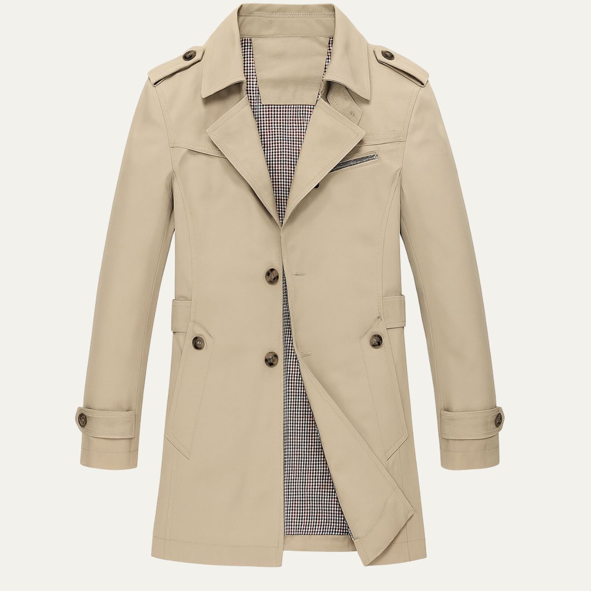 MauroIcardi Herr elegant och stilfull trenchcoat för ett imponerande utseende