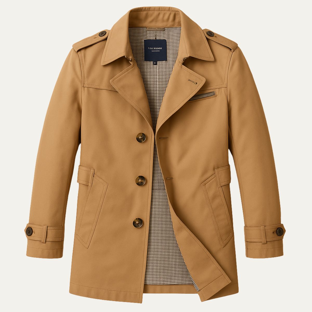MauroIcardi Herr elegant och stilfull trenchcoat för ett imponerande utseende