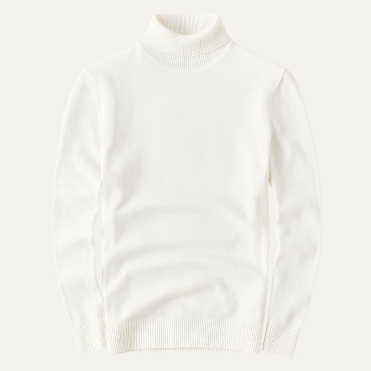 Henley-pullover med rullekrage för herrar, klassisk stil och ultimat komfort