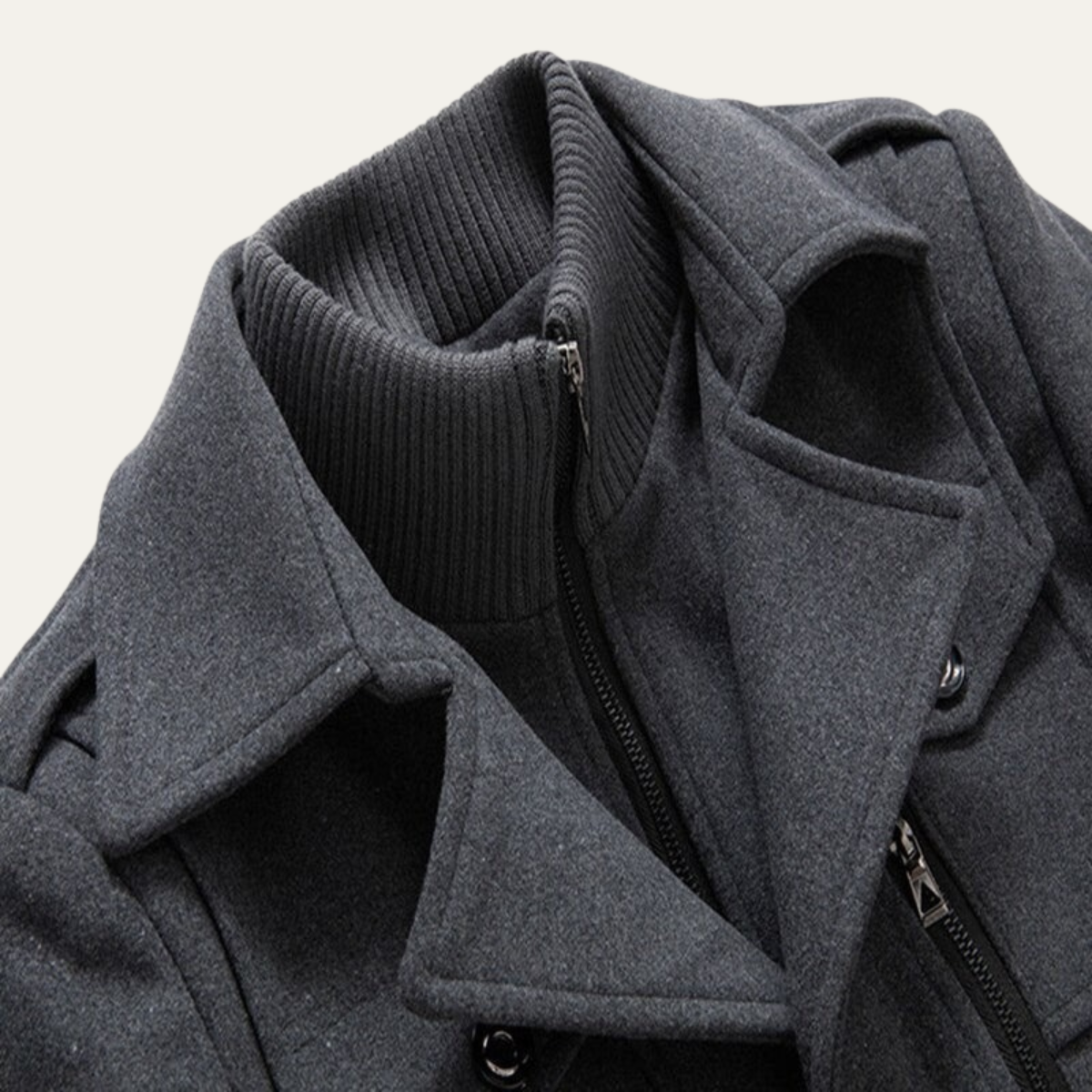 Amersham Herrar Elegant vintertrenchcoat med ståkrage