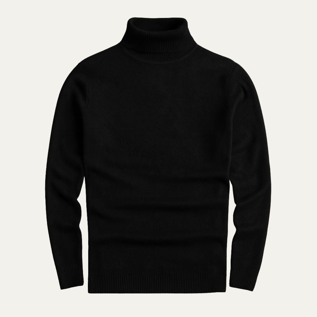 Henley-pullover med rullekrage för herrar, klassisk stil och ultimat komfort