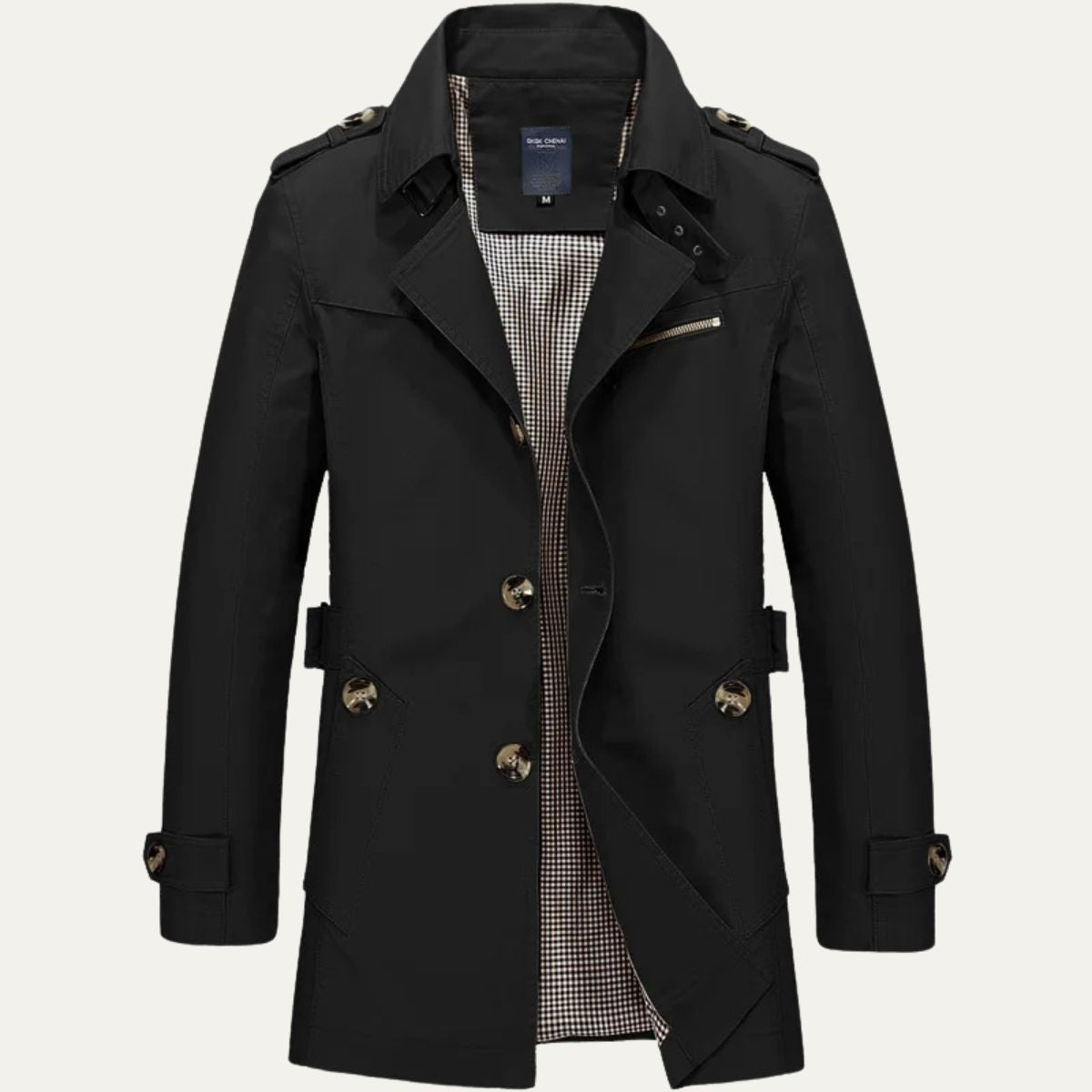 MauroIcardi Herr elegant och stilfull trenchcoat för ett imponerande utseende