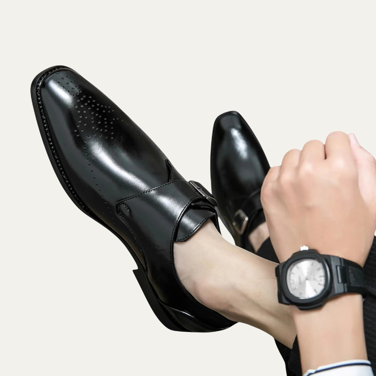 The Asiago - Herr Italienska Formella Spänne Läder Skor