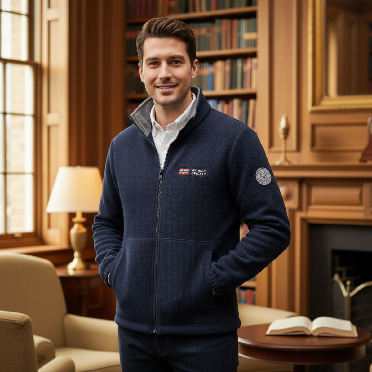 The Oslo – Premium Fleecejack Herr med Vindtät Komfort