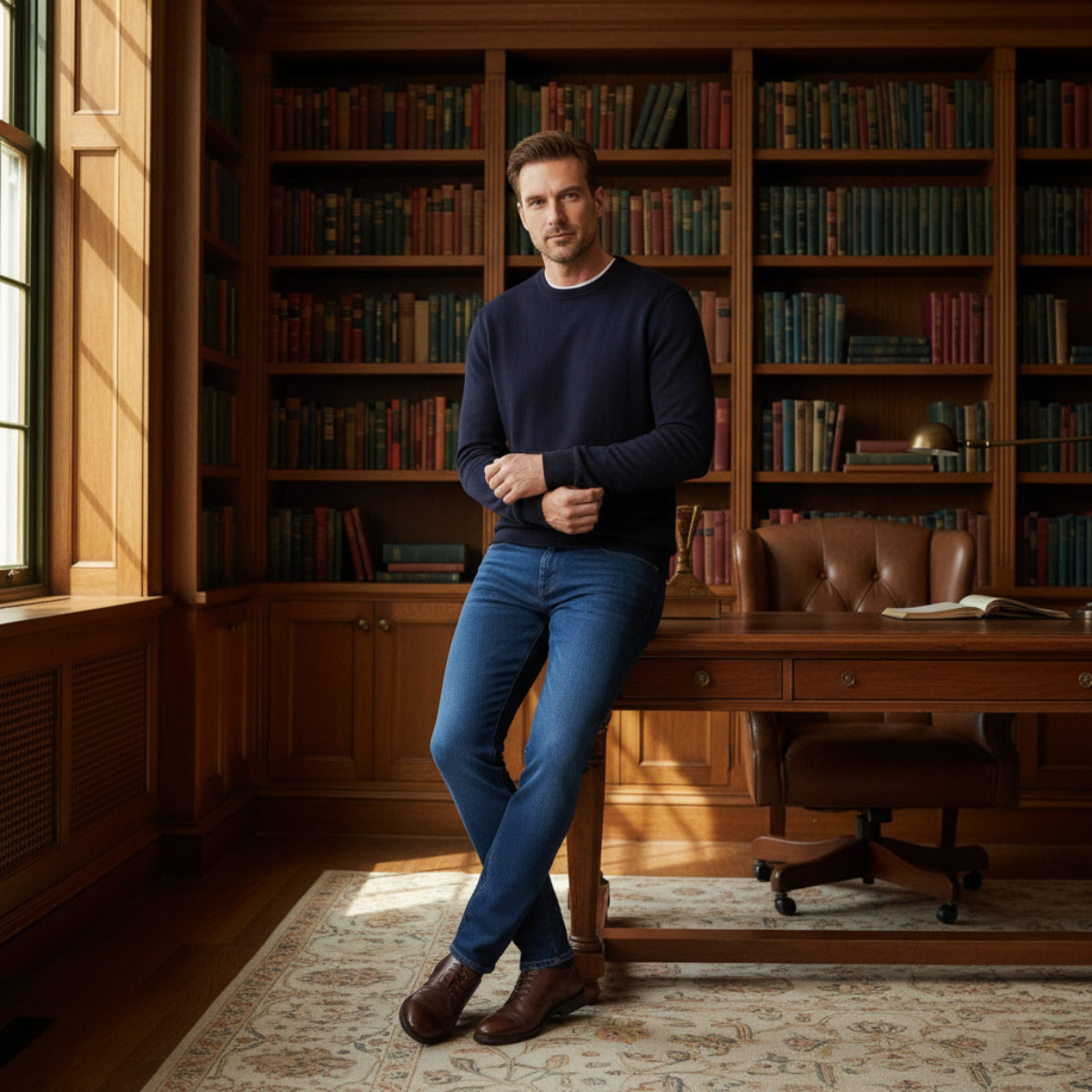 Santiago Slim Fit Stretch Skinny Jeans för män – Snygg komfort och ett modernt utseende