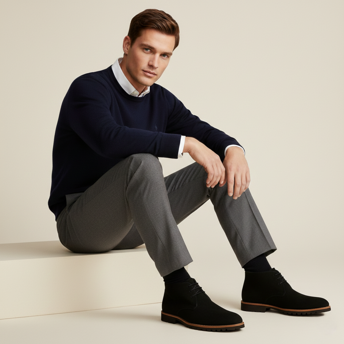 The Remington - Casual chukka-kängor i mocka för herr med gummisula