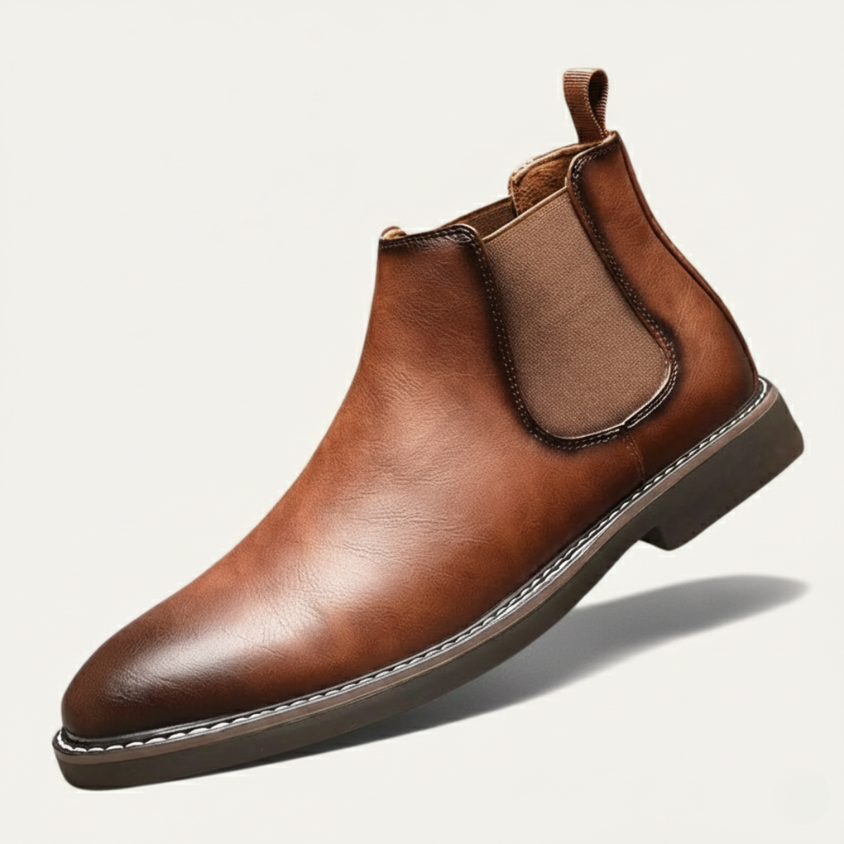 The Wrexham - Herrens Casual Läder Slip-On Chelsea Boots