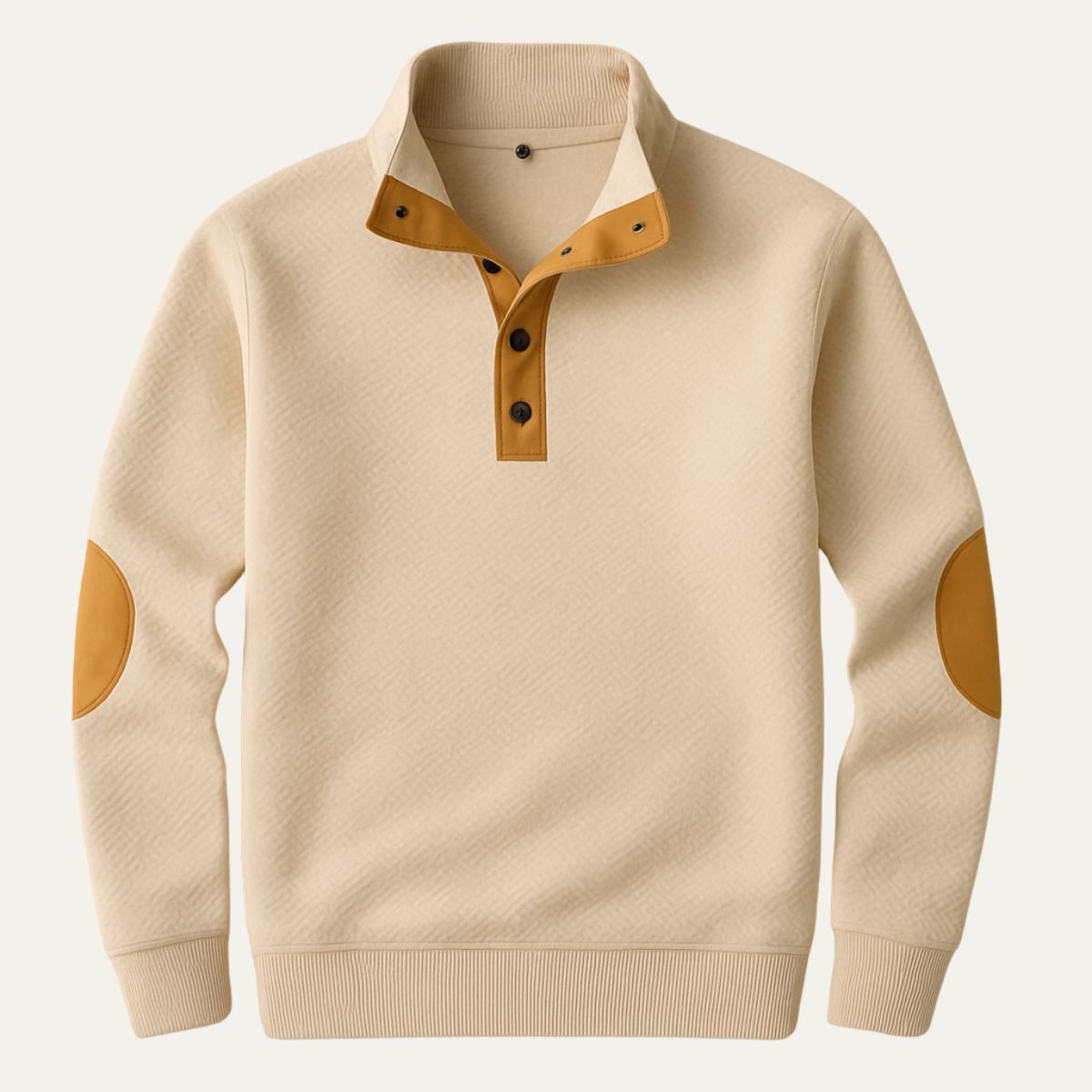 Pull-over Oxford Åttaknappig sweatshirt för stilfull komfort
