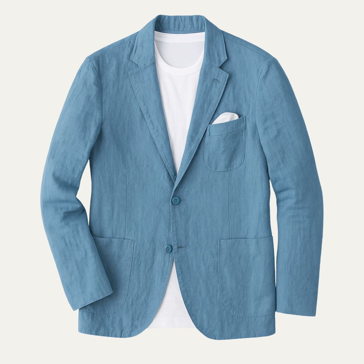 Elegant Miami Linne sommarblazer för män – Perfekt för bröllop och formella tillställningar