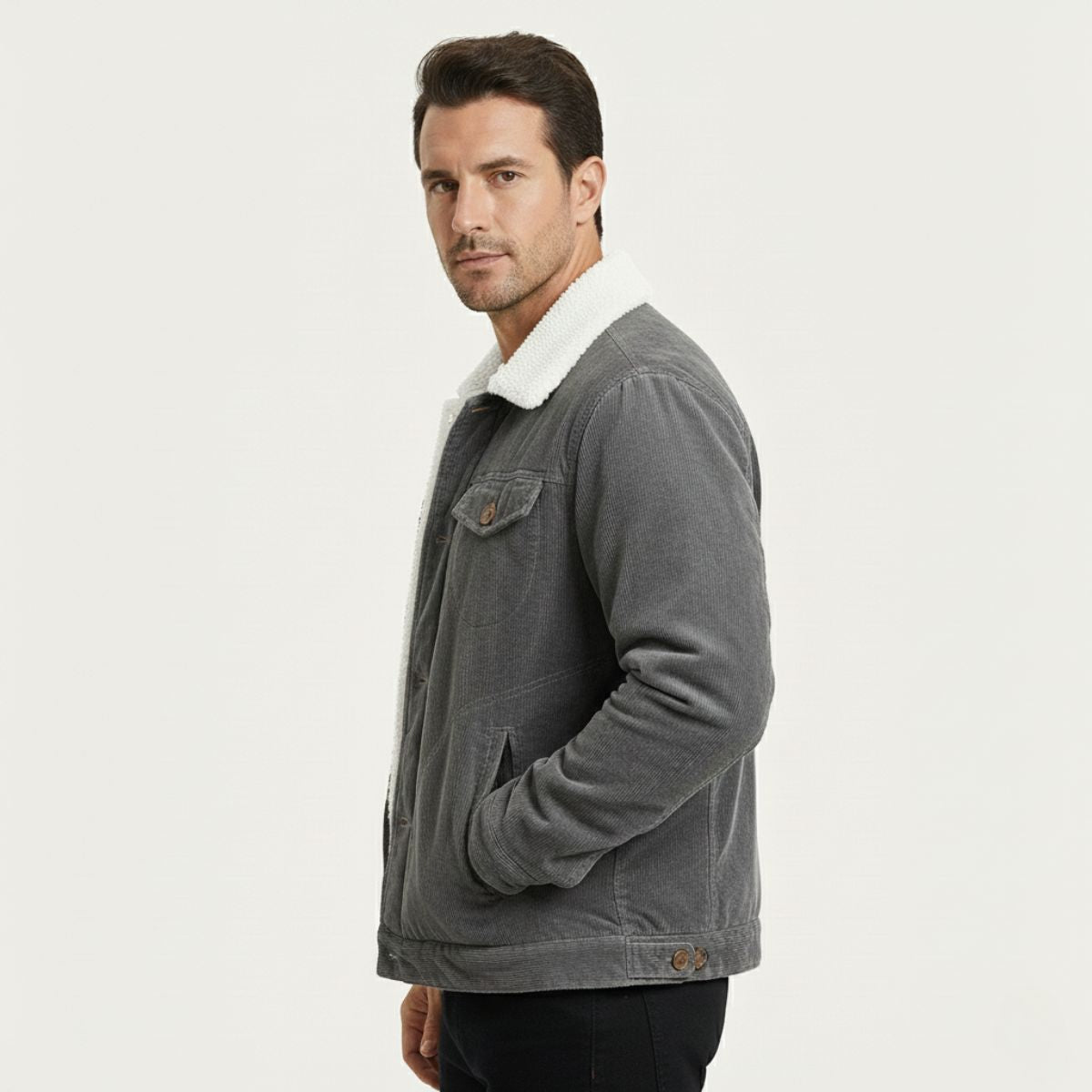 The Eversley – Manchester jacka med sherpa-foder