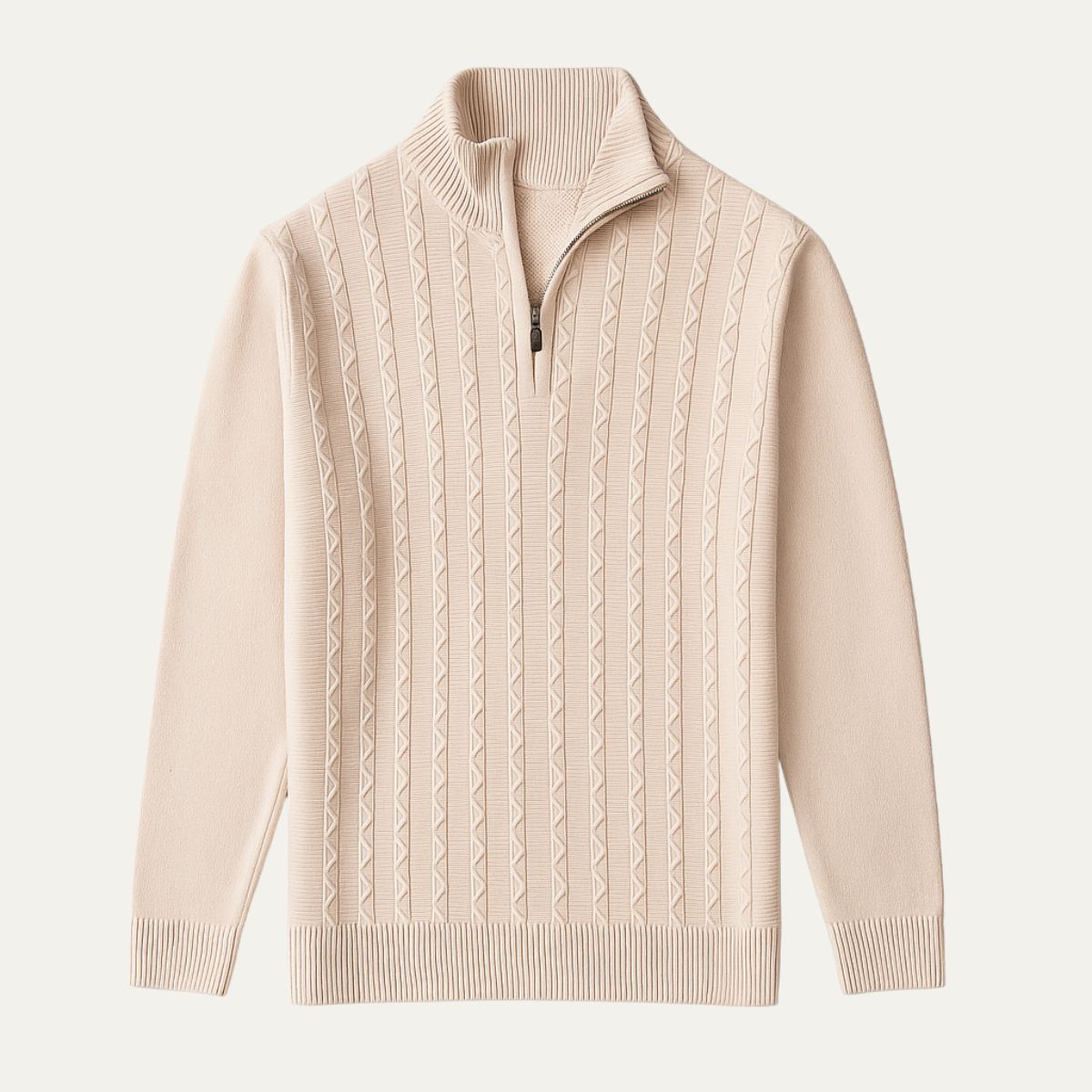 Pull-over för män Courchevel med halv-zip, stilren och ultimat komfort