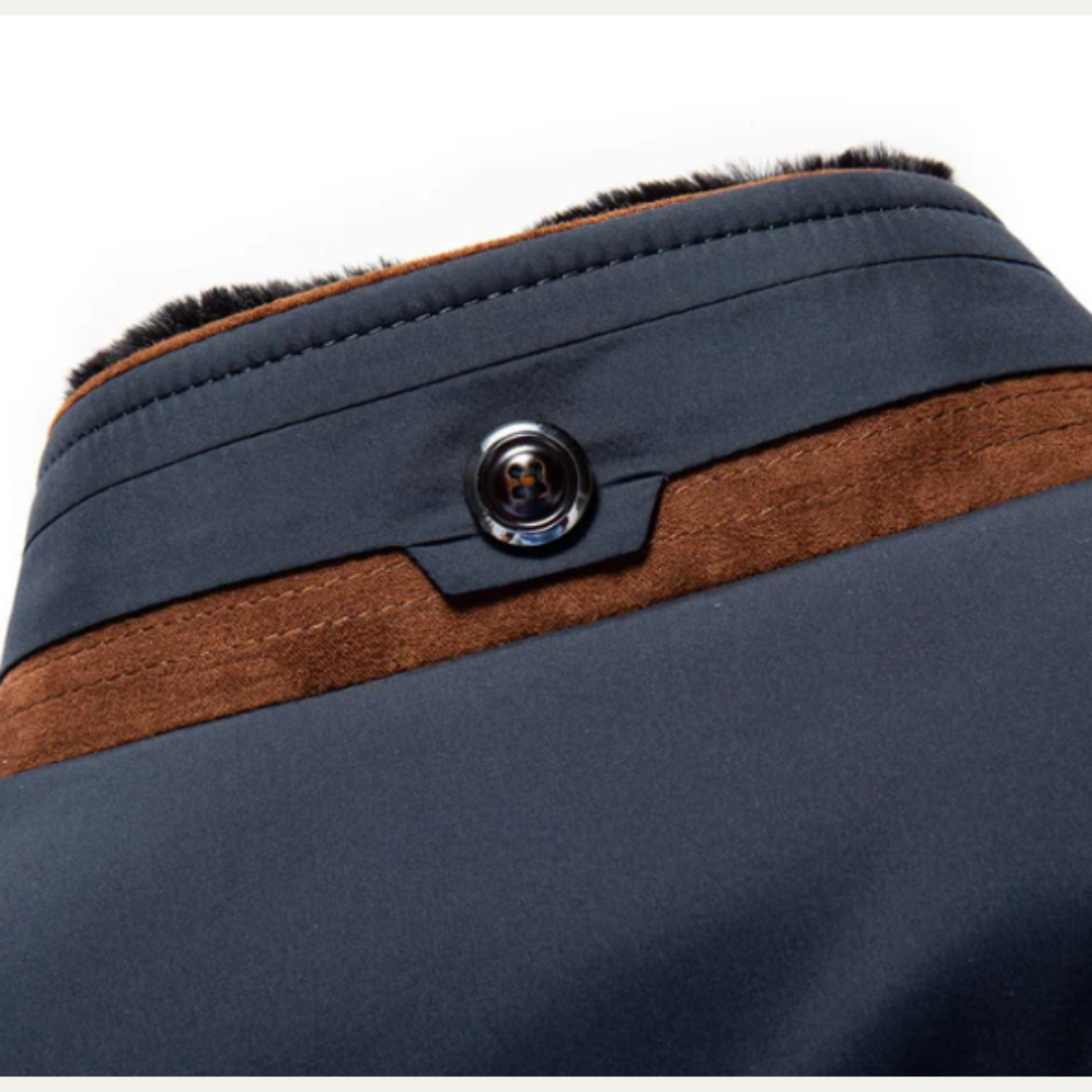 The Stratton - Herr Stiliga Vadderade Vinterjacka med Sammetshals