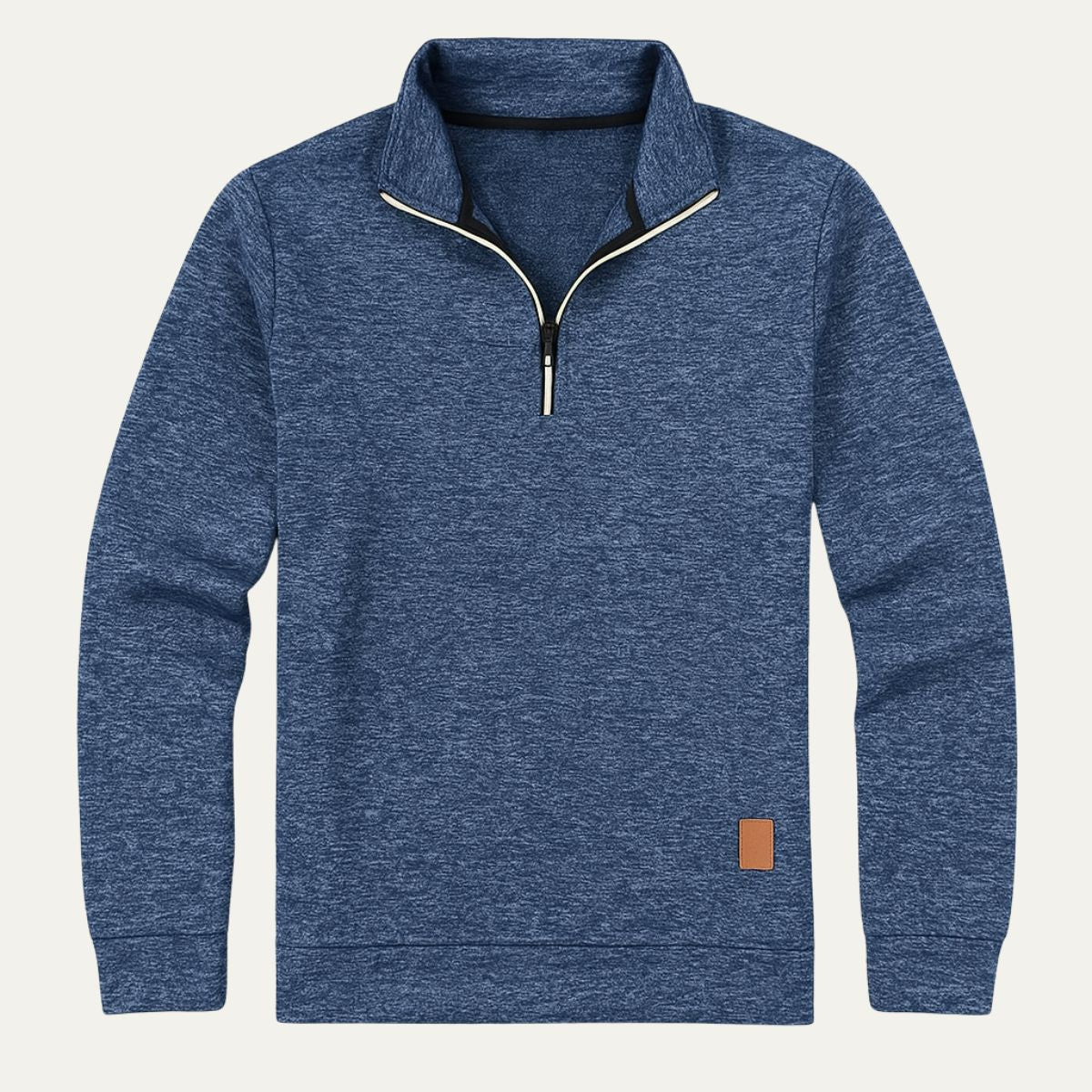 Huvtröja för män The Highland Half Zip – Huvpullover i mjuk terry för ultimat komfort