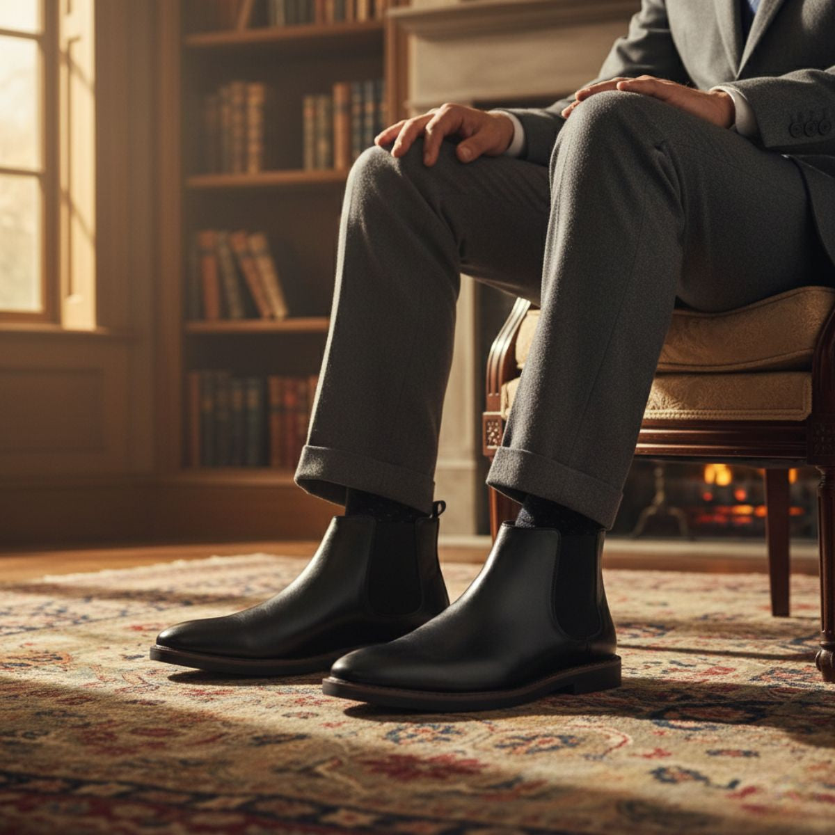 The Highlands - Herrars Hållbara Läder Chelsea Boots