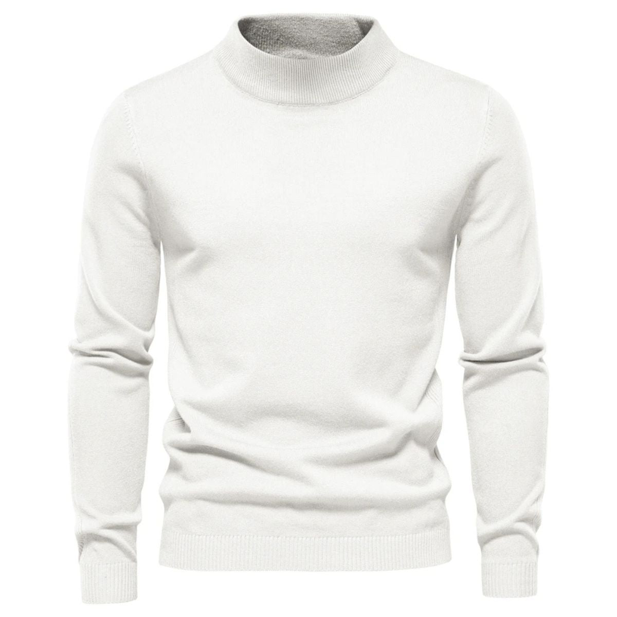 Henley-pullover med rullekrage för herrar, klassisk stil och ultimat komfort
