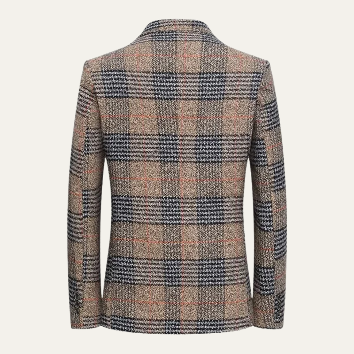 The Monopoli - Herr Slim Fit Rutigt Tweed Blazer Kostym