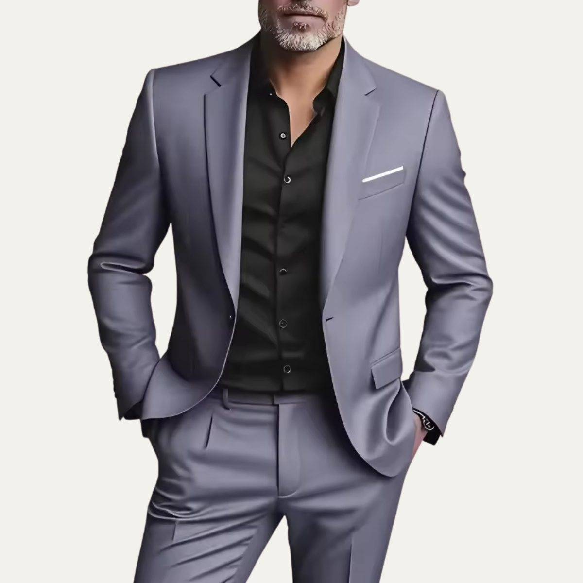 The Barbaresco - Herr Elegant Slim Fit Kostymset – Affärsblazer & Byxor