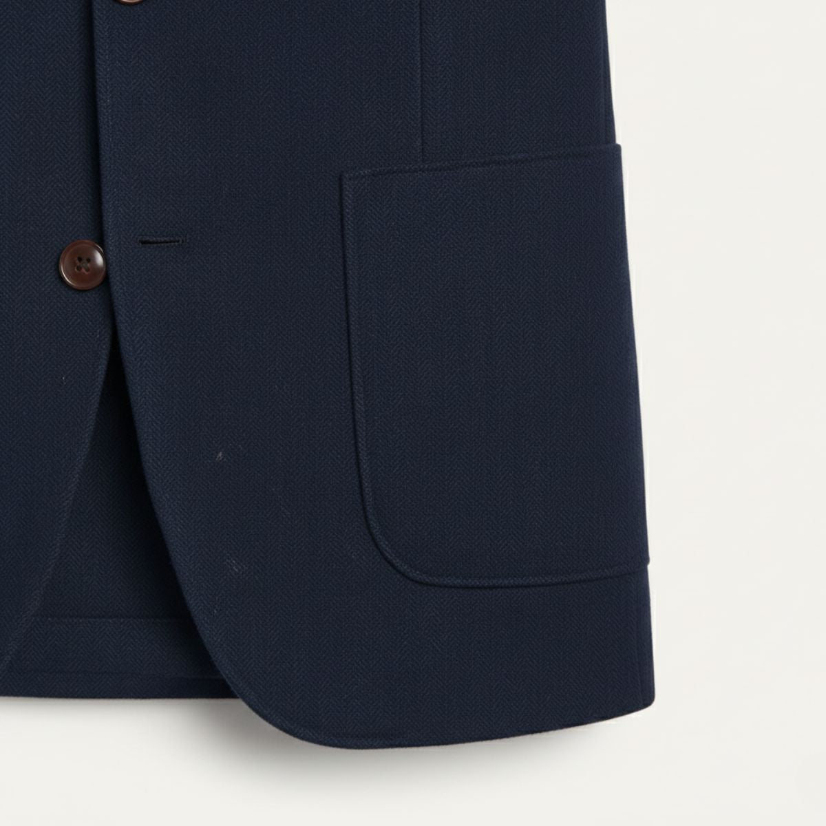 The Gravedona - Herrkontor Herringbone Enkelknäppt Ull Tweed Blazer Jacka