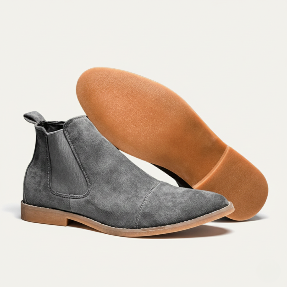 The Harris - Herrars Klassiska Slip-On Mocka Chelsea Stövlar