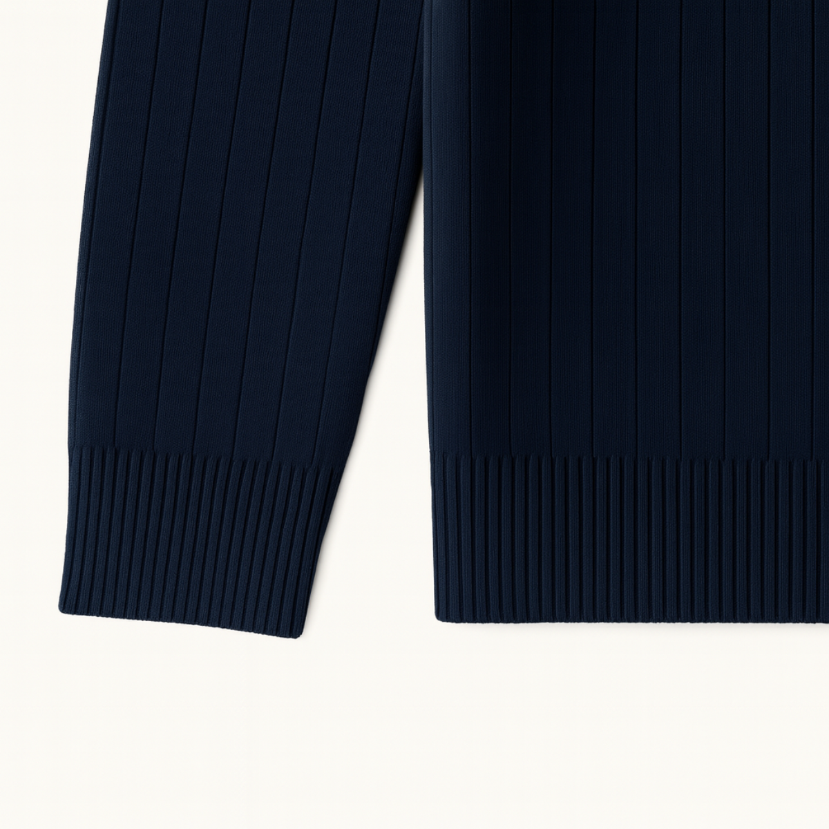 The Ashford Ribbad Halv Zip Tröja Herr