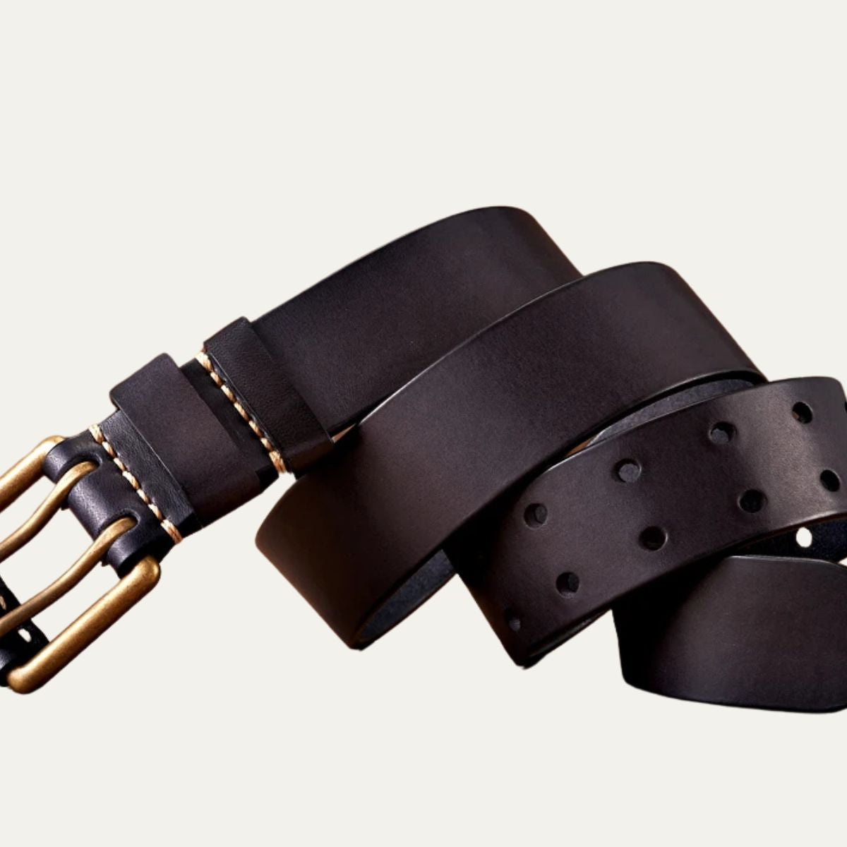 Lancaster Belt – Vintage Leather Design with Double Ring