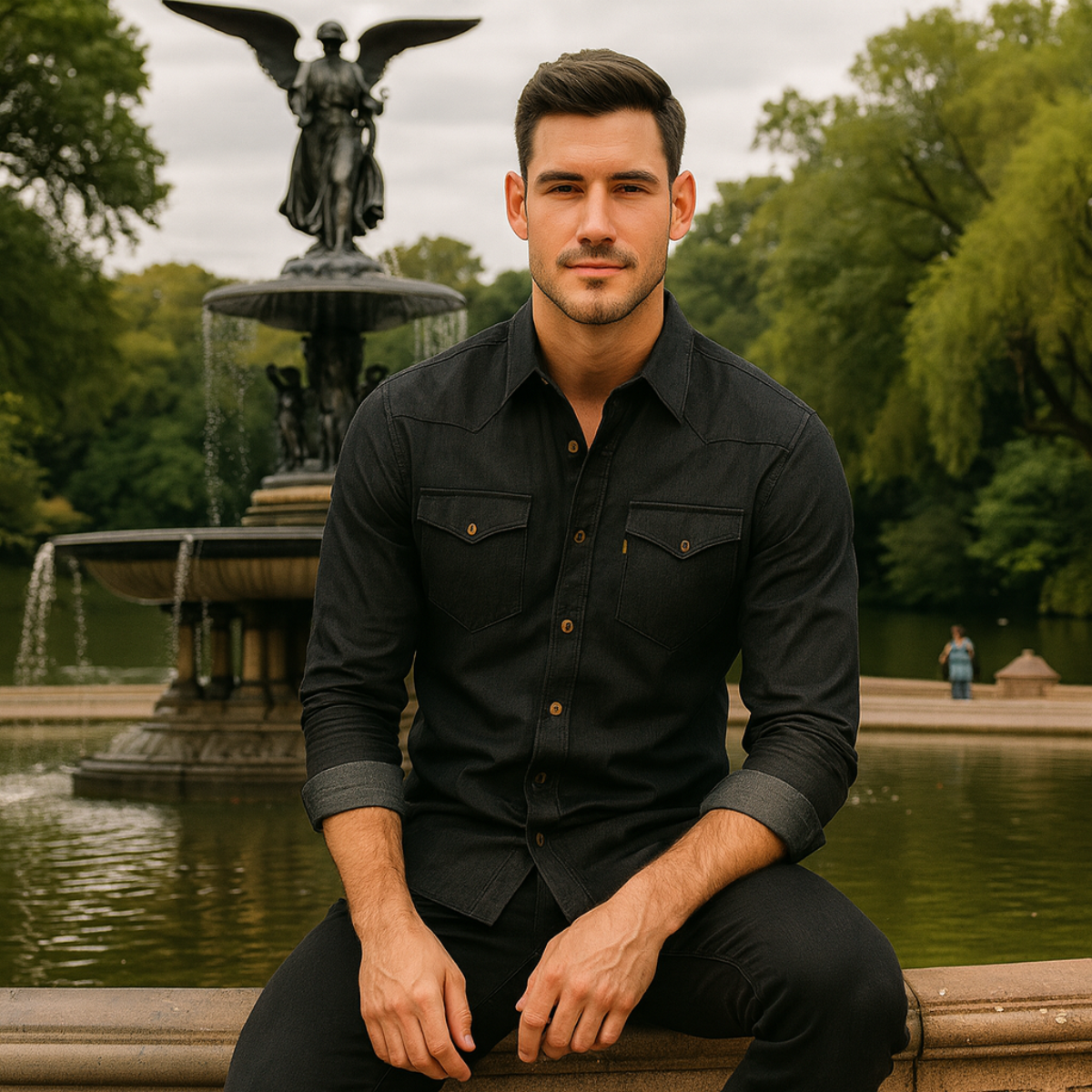 The Ashford - Denimskjorta för Män