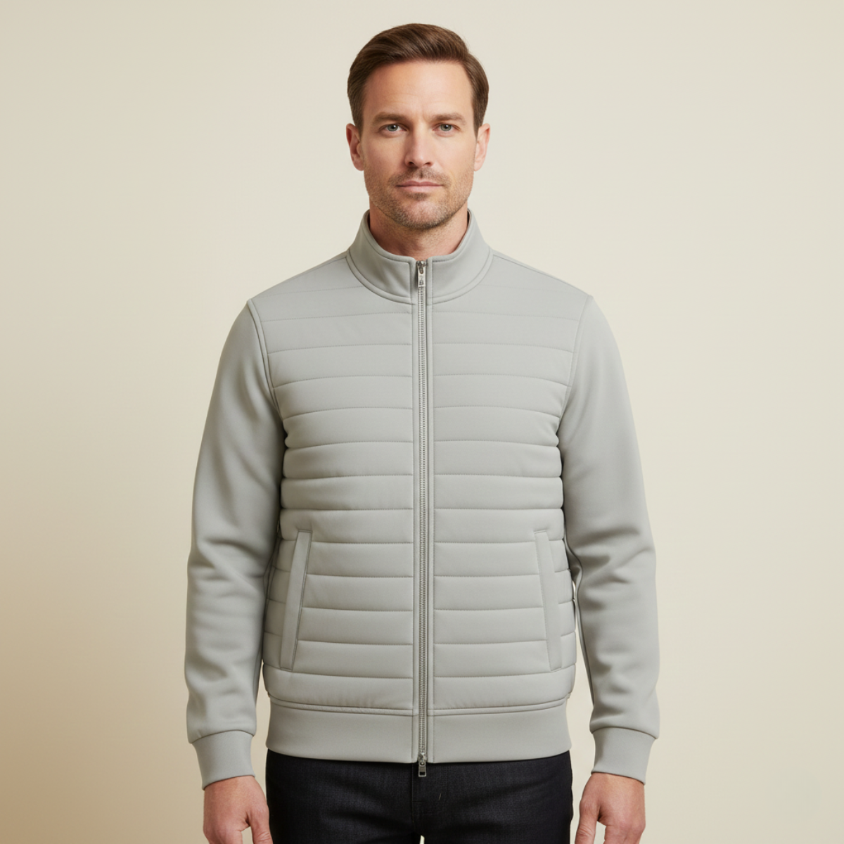 Herrs lättviktiga eleganta quilted pufferrock från Köpenhamn - Snygg värme och komfort