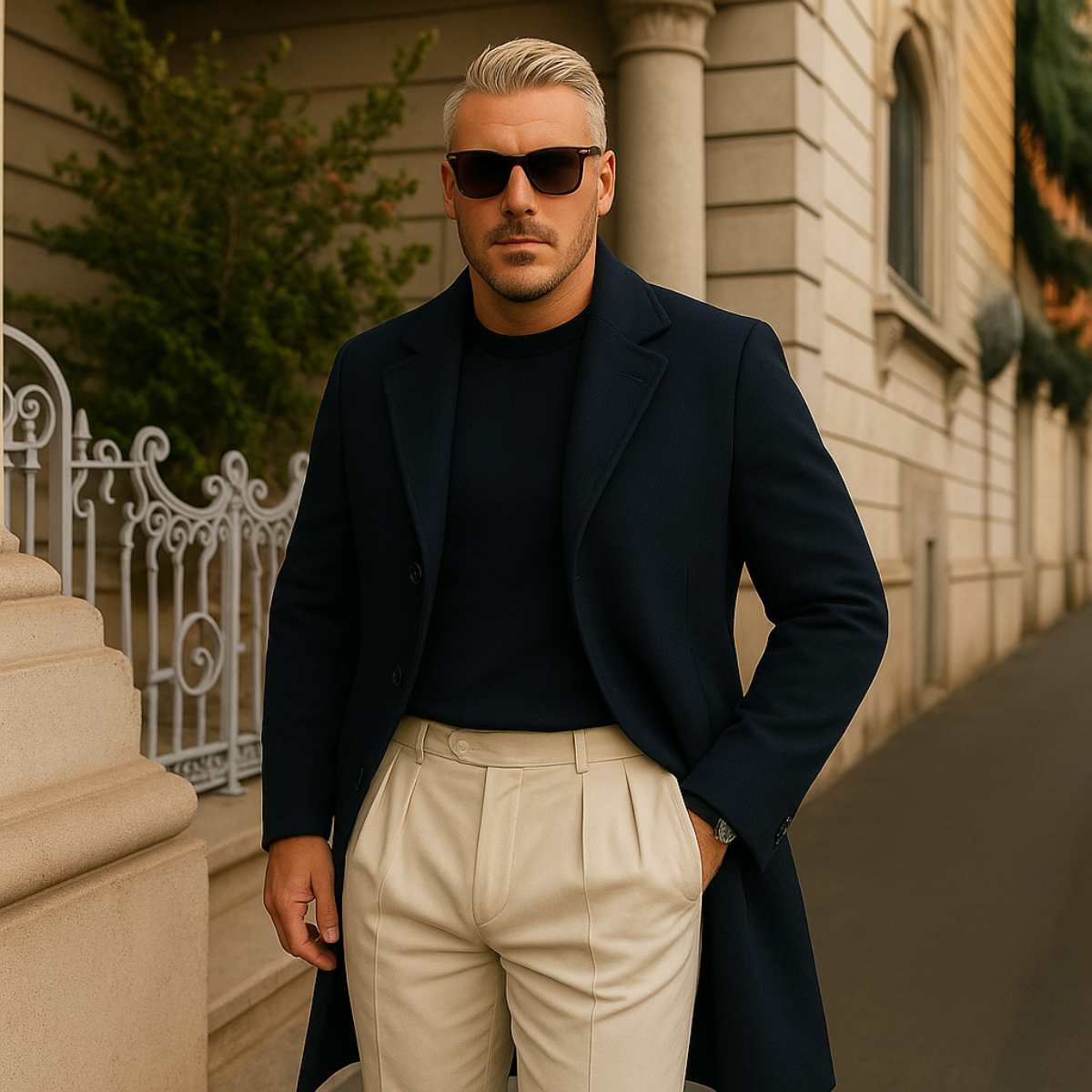 The Langley - Klassisk Ullrock för Herr med Tidlös Passform