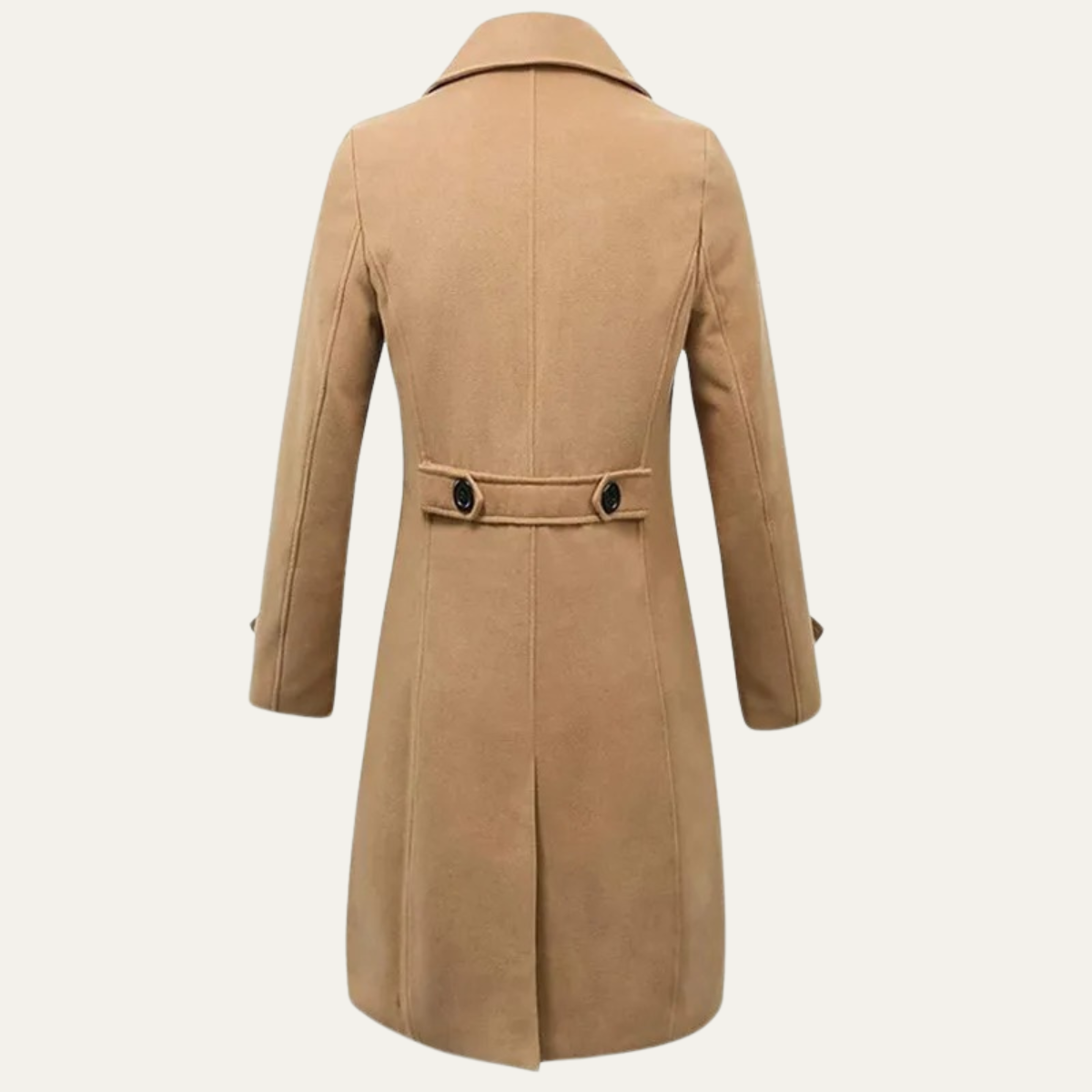 The Otranto - Herr Dubbelknäppt Lång Ull Trench Coat