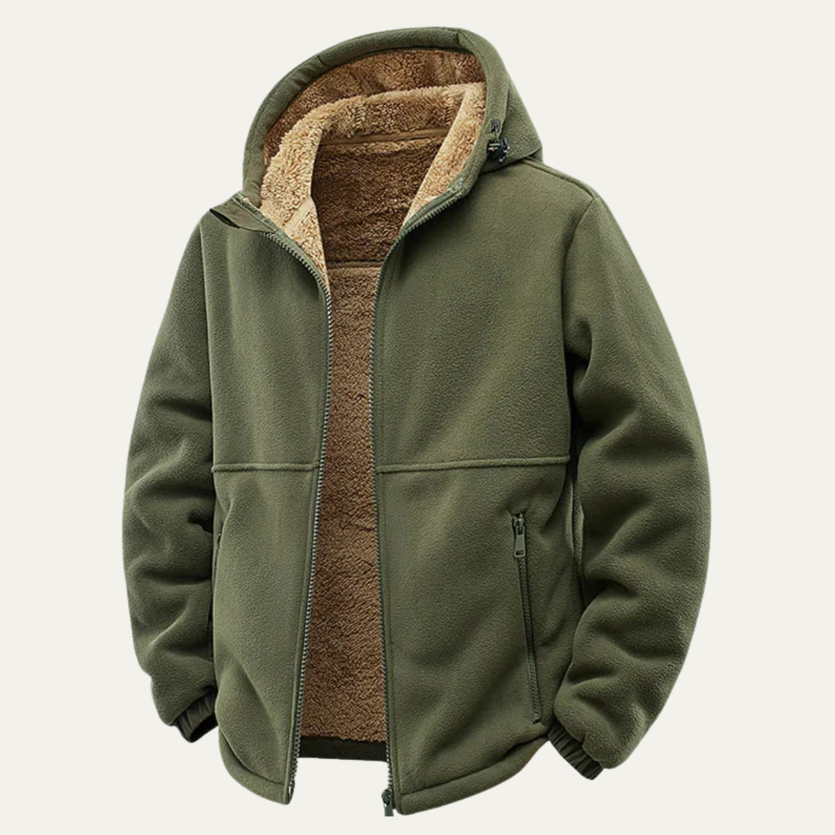 The Glenhaven - Herr Vinter Soft Shell Fleece Zip Up Huva Jacka