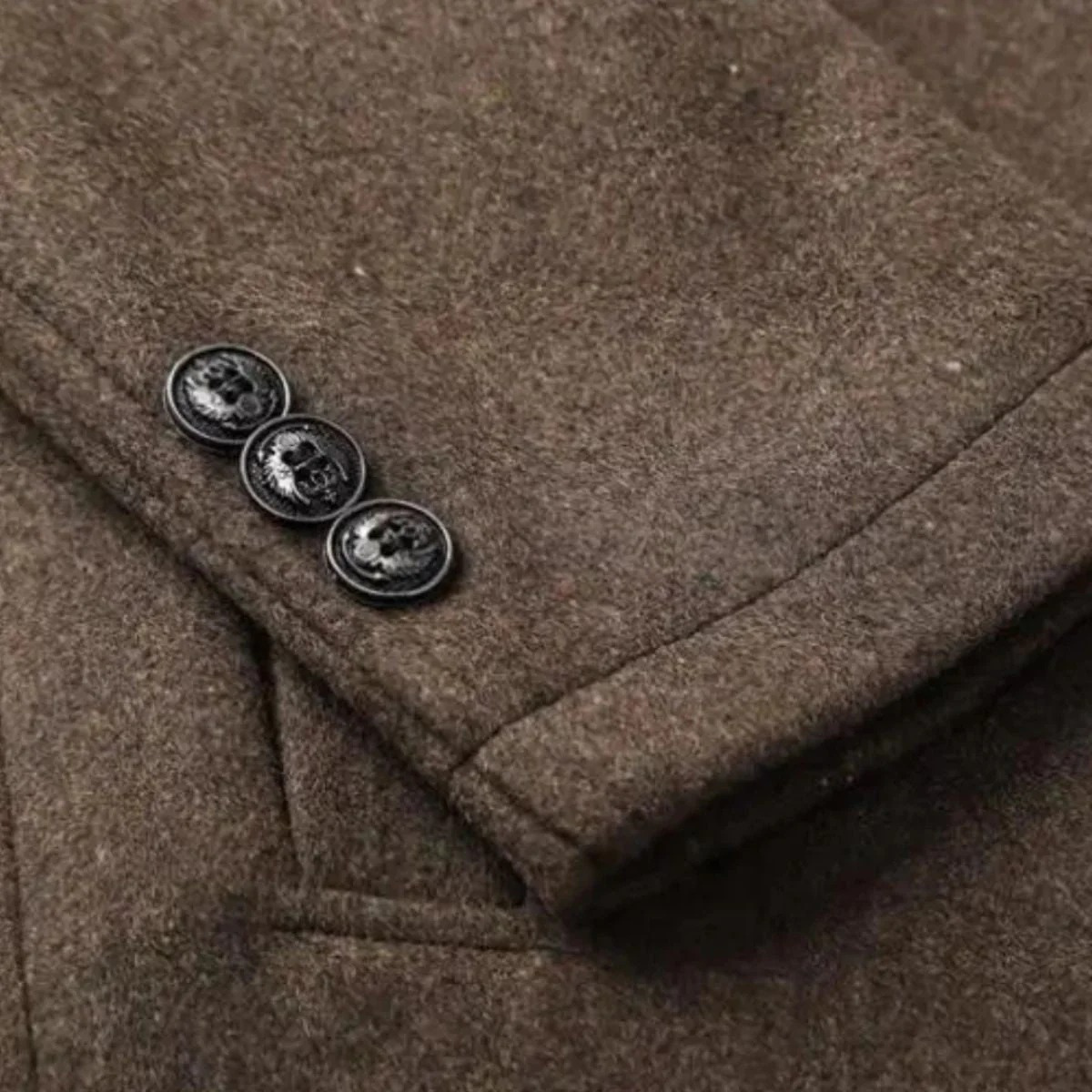 Elegant klassisk ullblandad rock för herrar, Broadway-stil