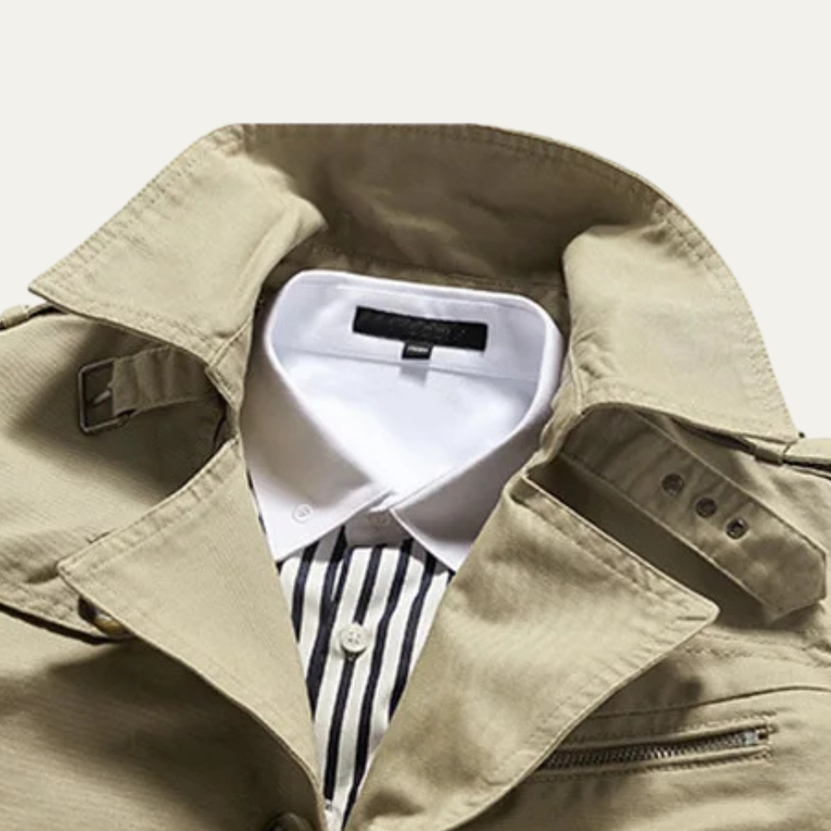 The Royalton -mTrenchcoat – Klassisk Dubbelknäppt Vattentät Kappa