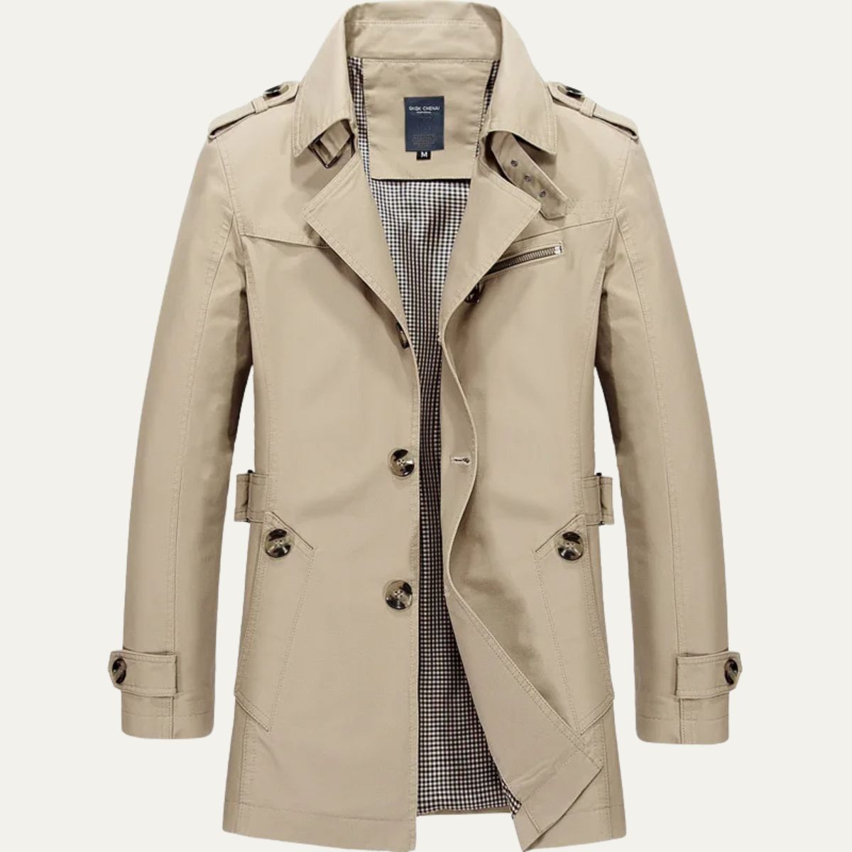 MauroIcardi Herr elegant och stilfull trenchcoat för ett imponerande utseende