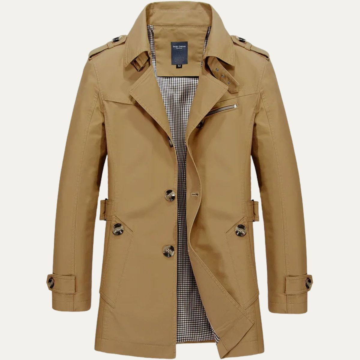 MauroIcardi Herr elegant och stilfull trenchcoat för ett imponerande utseende