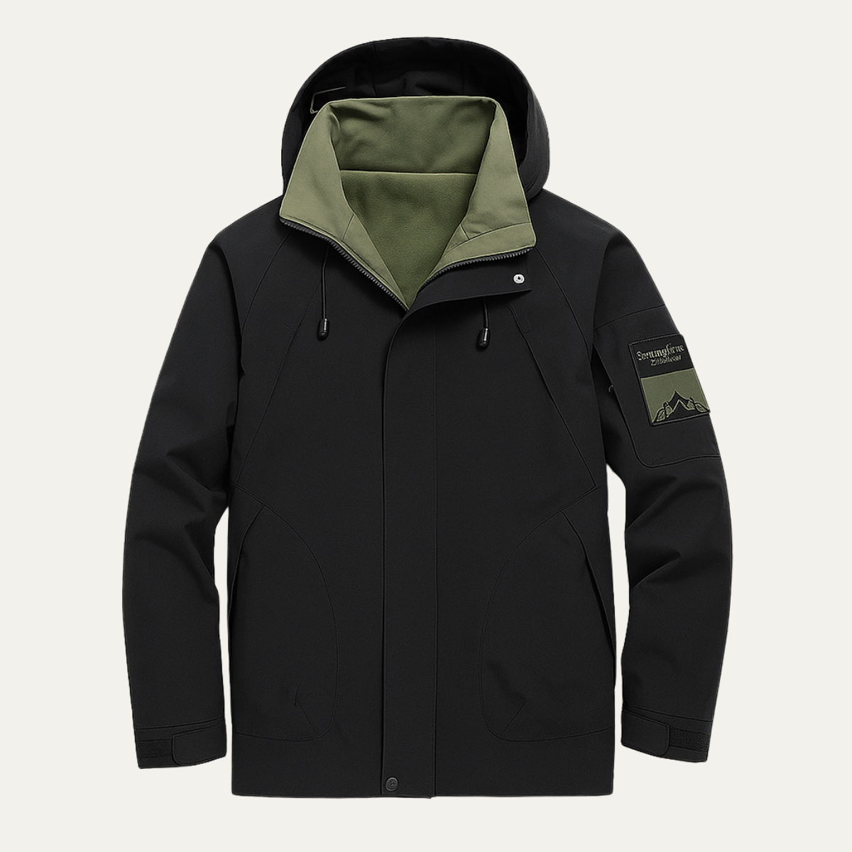 The Everfort - Vattentät Regnjacka – Vindskyddande Huva Utomhusjacka