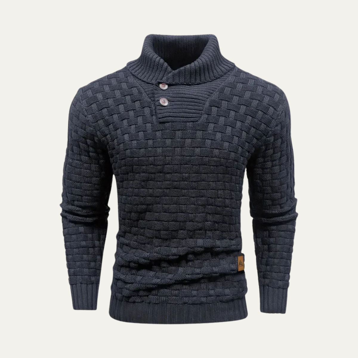 Herrer Brighton chunky knit pullover med knappar