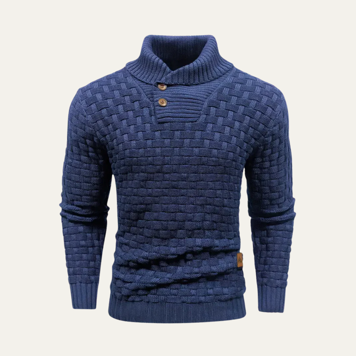 Herrer Brighton chunky knit pullover med knappar