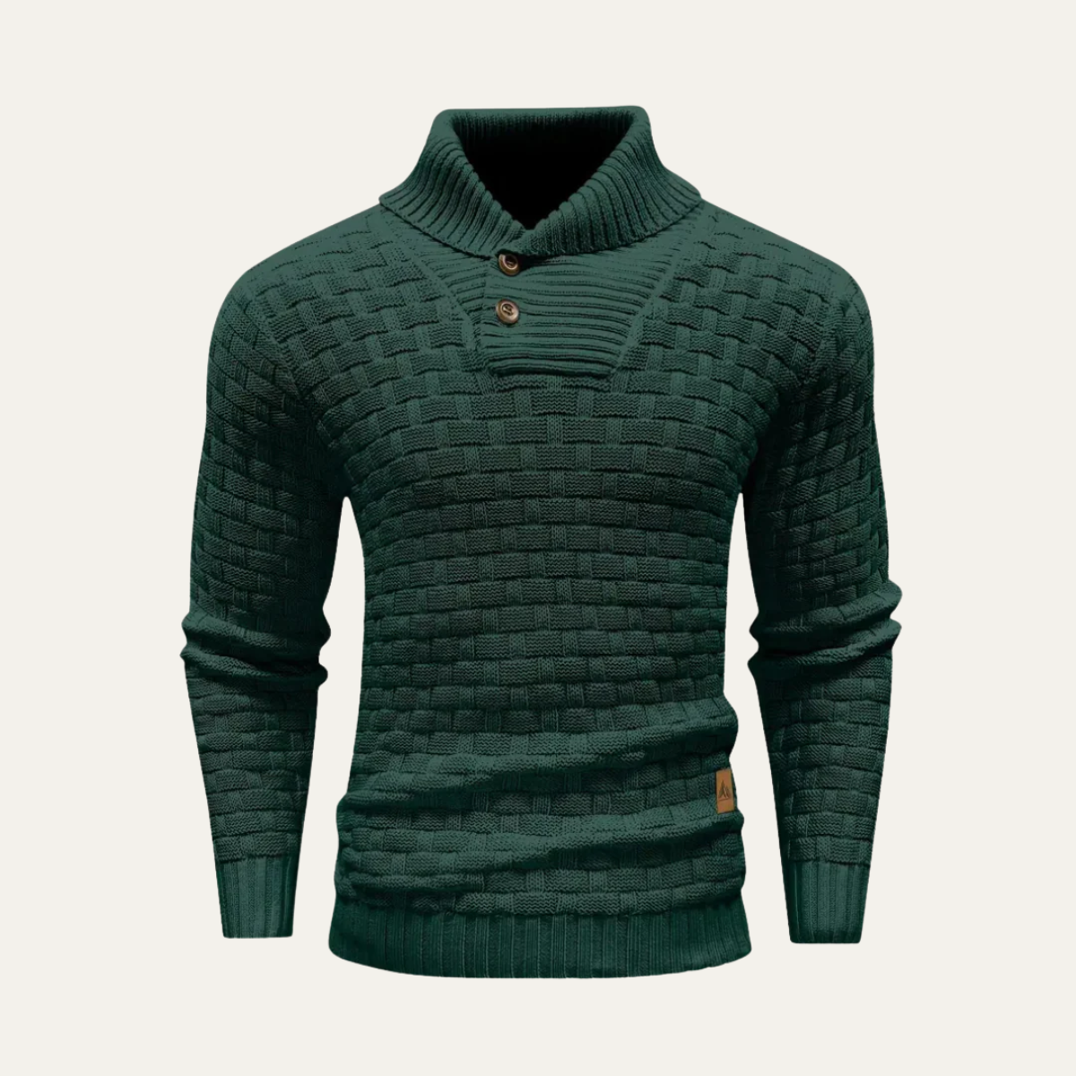 Herrer Brighton chunky knit pullover med knappar