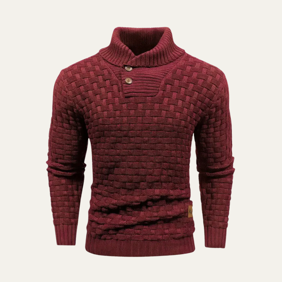 Herrer Brighton chunky knit pullover med knappar