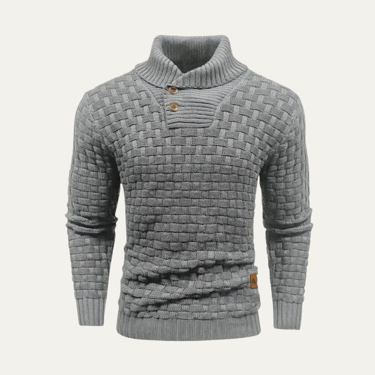 Herrer Brighton chunky knit pullover med knappar