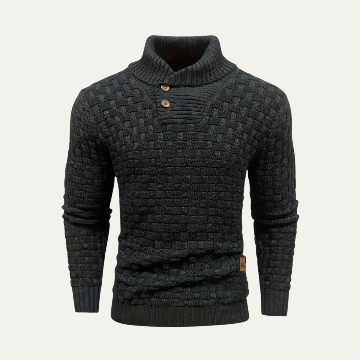 Herrer Brighton chunky knit pullover med knappar