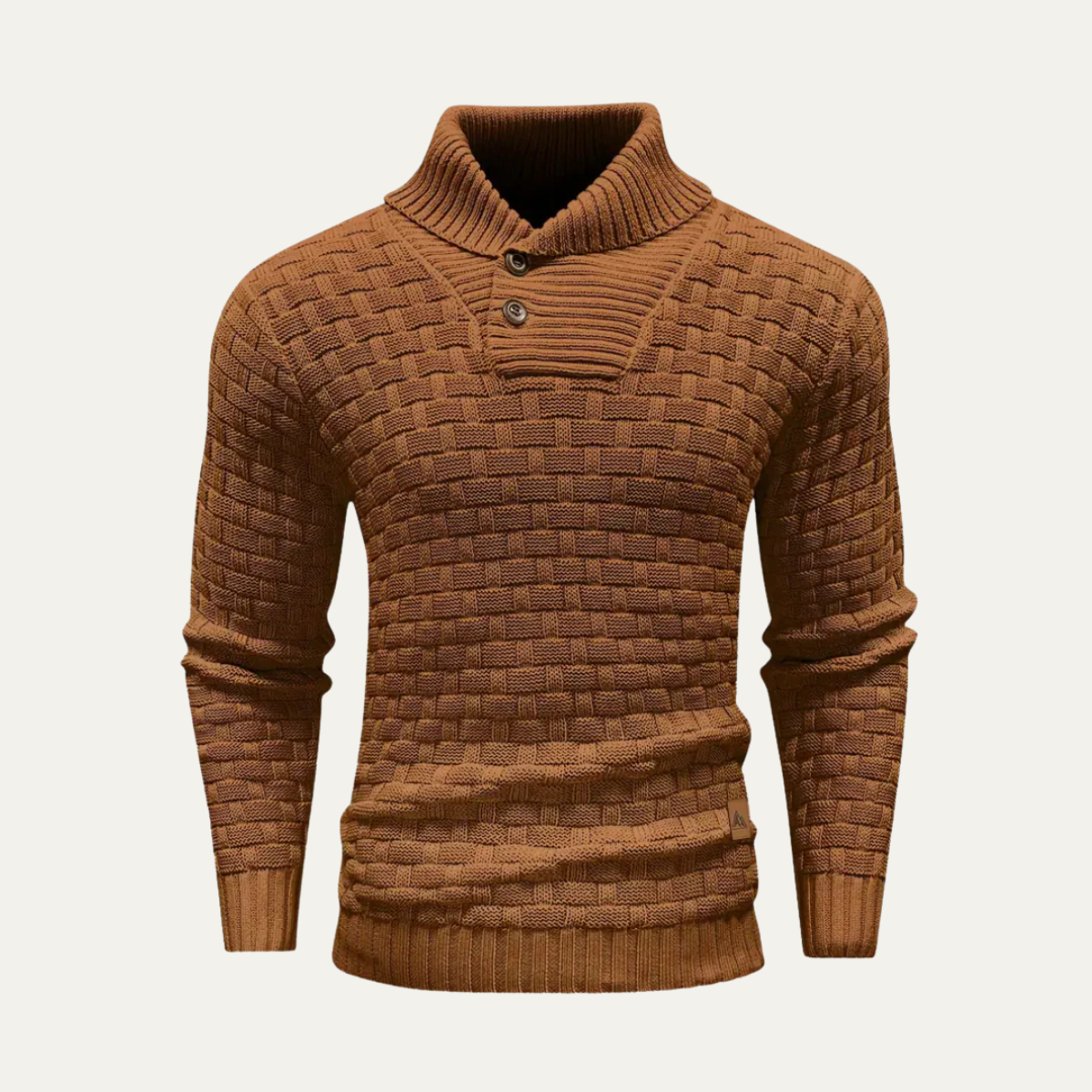 Herrer Brighton chunky knit pullover med knappar