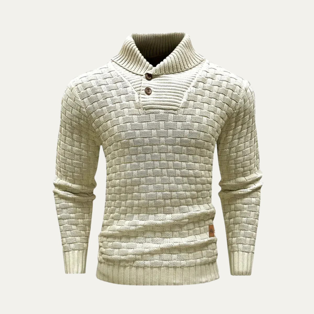 Herrer Brighton chunky knit pullover med knappar