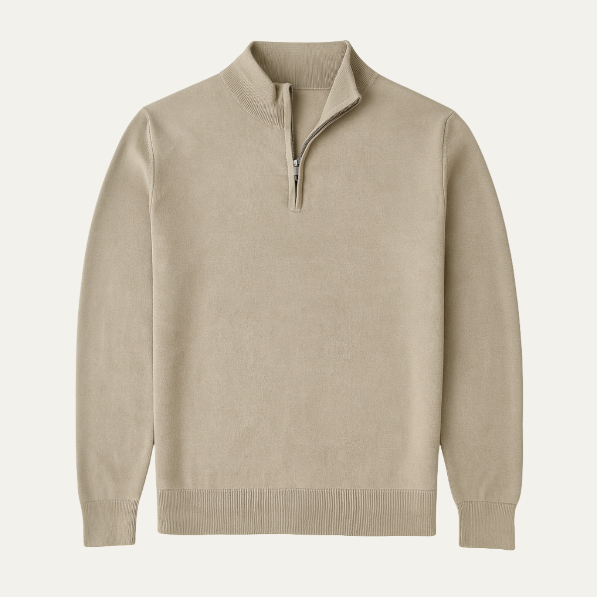 Pull-On herrtröja för män med halv dragkedja i stickad casualstil från Ballymoney
