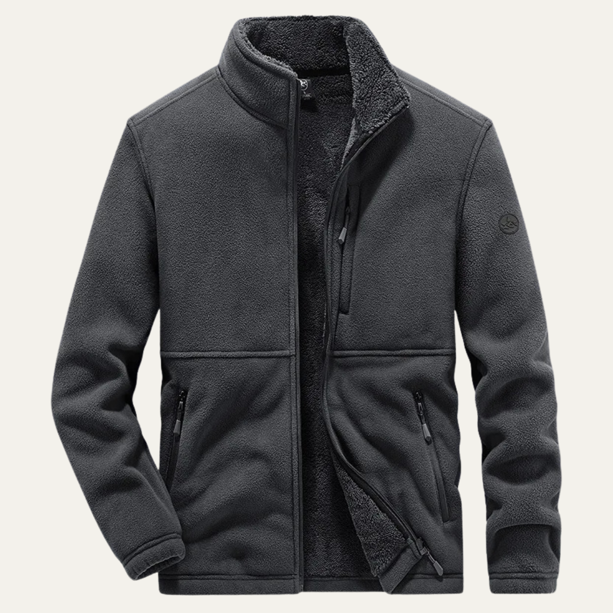 The Sutherland - Herr Fleece Vinterjacka – Varm Sherpa Zip Up Jacka