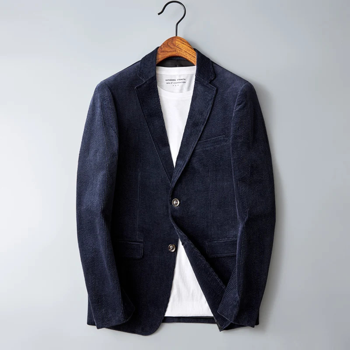 The Ellwood - Herr Casual Slim Fit Corduroy Blazer Kostymjacka