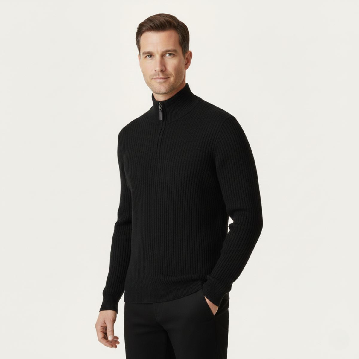 Pull med stående krage Oslo för män - Tidlös elegans