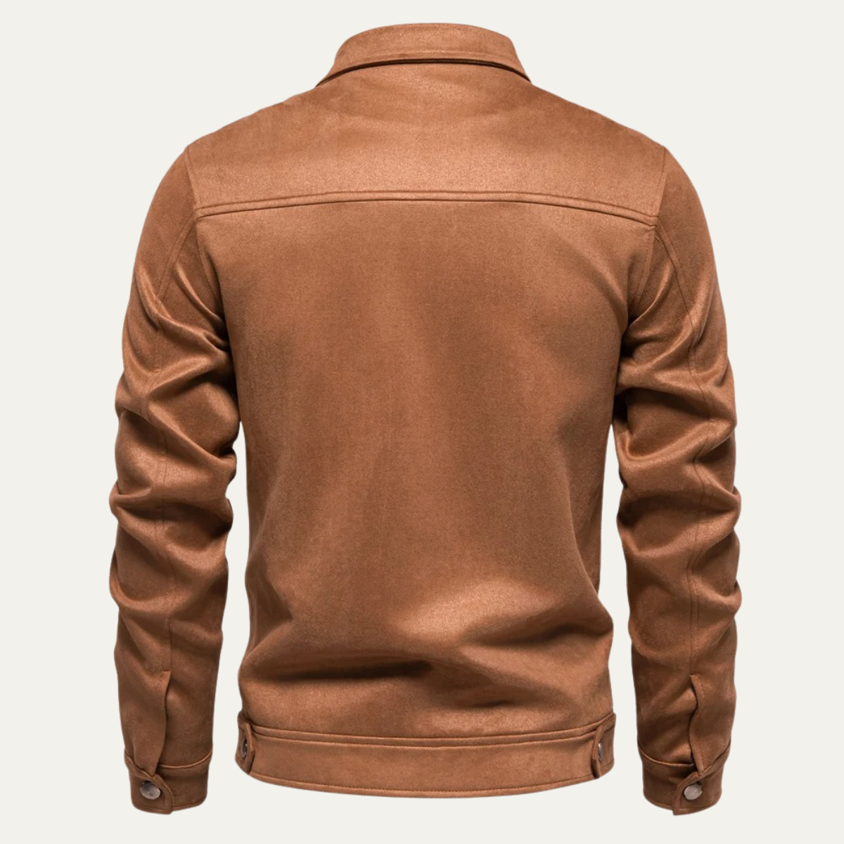 The Varese - Herr Trucker Suede Läder Zip-Up Jacka