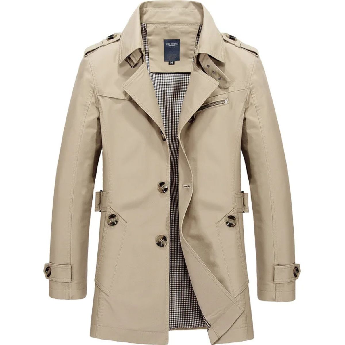 MauroIcardi Herr elegant och stilfull trenchcoat för ett imponerande utseende